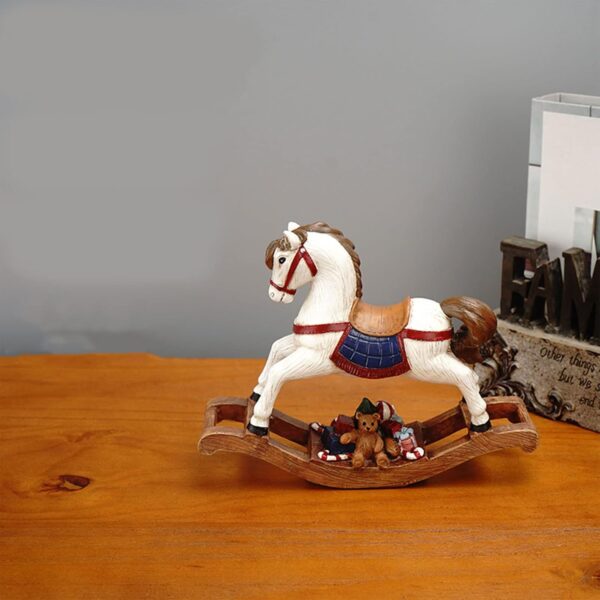Christmas Rocking Horse Resin Ornament - Image 2