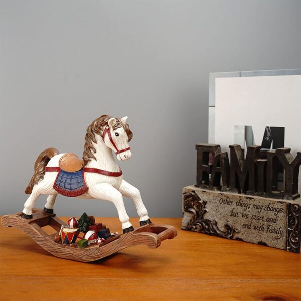 Christmas Rocking Horse Resin Ornament - Image 5