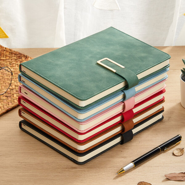 Thickened Faux Leather Buckle Notebook - Image 4