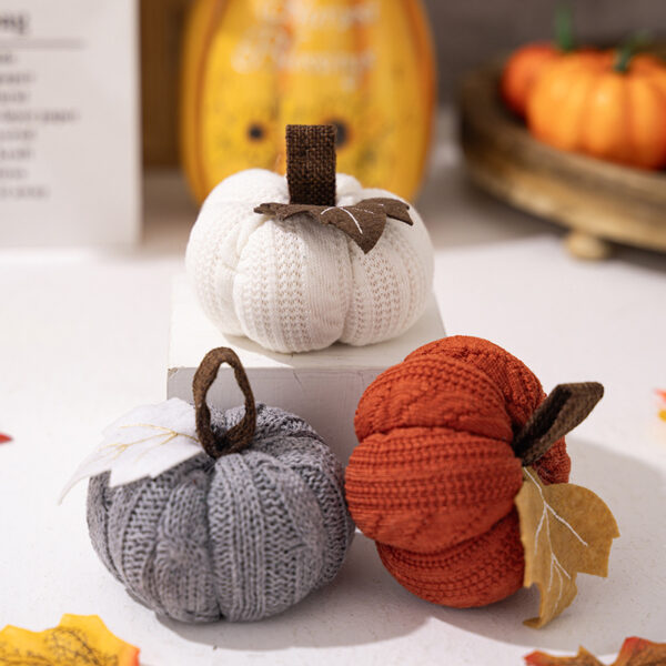 Knitted Mini Pumpkin Ornament - Image 3