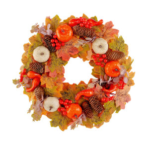 Pumpkin and Pinecone Wreath Door and Window Hanging Decoration