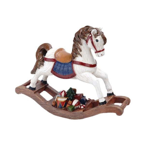 Christmas Rocking Horse Resin Ornament