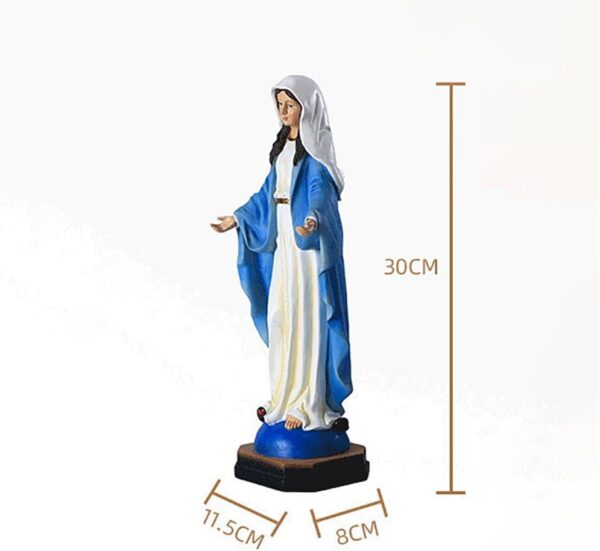 Virgin Mary Resin Figurine for Home or Church Décor - Image 5