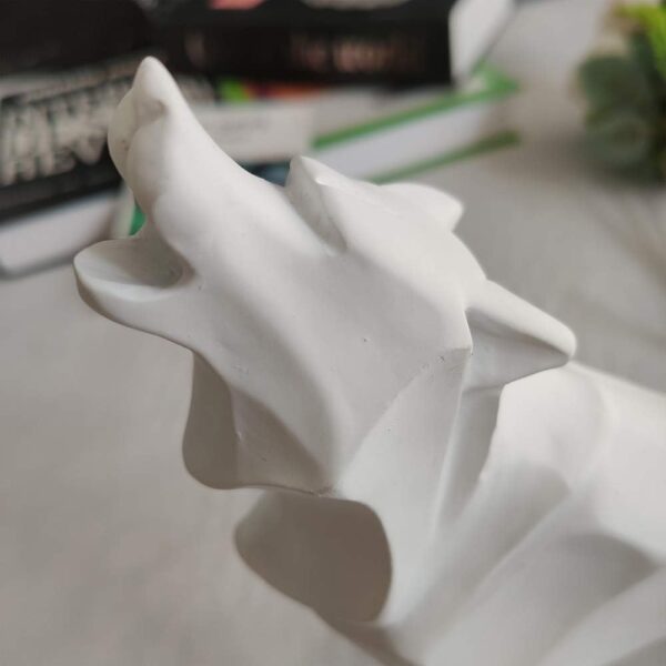 Geometric Resin Wolf Figurine - Image 7