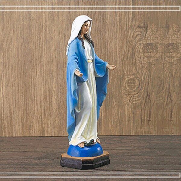 Virgin Mary Resin Figurine for Home or Church Décor - Image 4