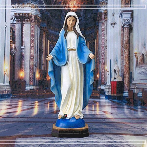 Virgin Mary Resin Figurine for Home or Church Décor - Image 7