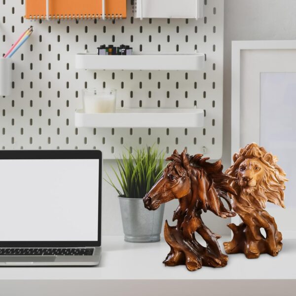 Creative Lifelike Animal Head Resin Figurine - Image 4