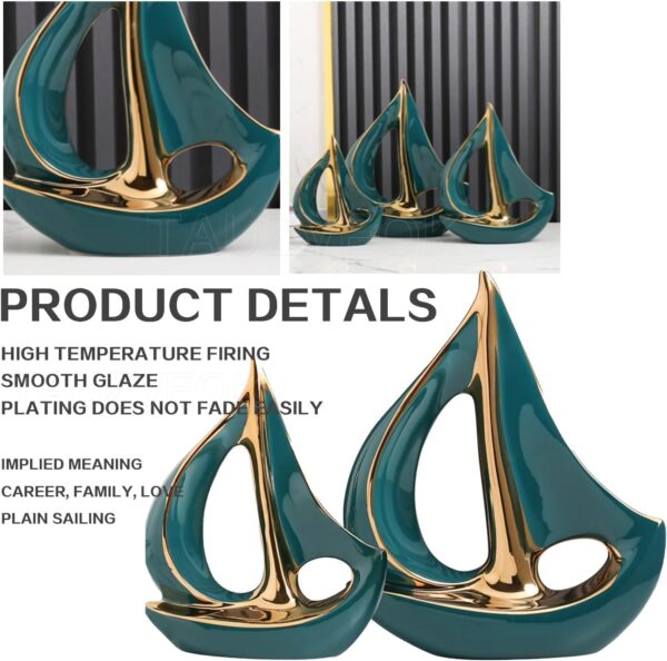 Smooth Sailing Ship Wine Cabinet Decor Figurine - Image 4