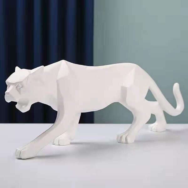 Geometric Leopard Resin Figurine - Image 2