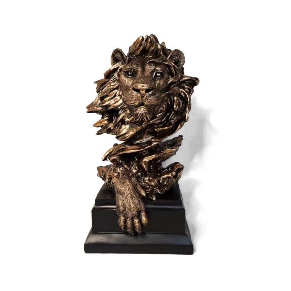Lion Head Resin Sculpture Figurine