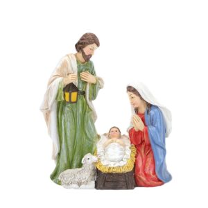 Baby Jesus in the Manger with Holy Family