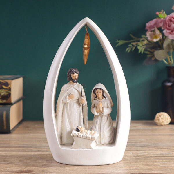 Holy Family Resin Figurine (Jesus, Mary, and Joseph) - Image 4