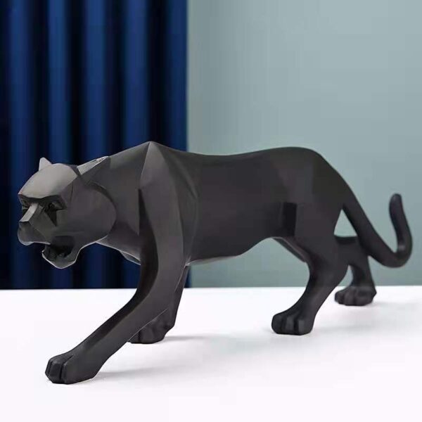 Geometric Leopard Resin Figurine - Image 4
