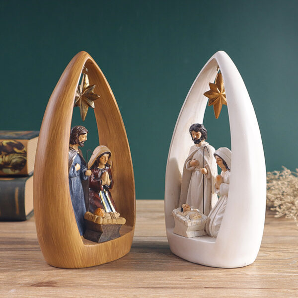 Holy Family Resin Figurine (Jesus, Mary, and Joseph) - Image 5