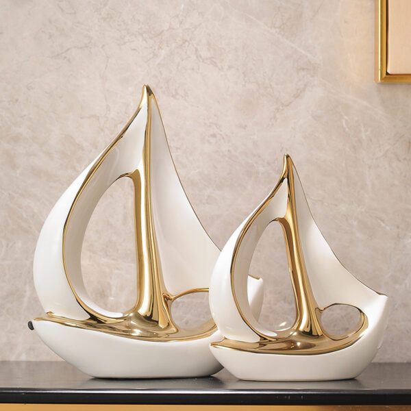 Smooth Sailing Ship Wine Cabinet Decor Figurine - Image 2