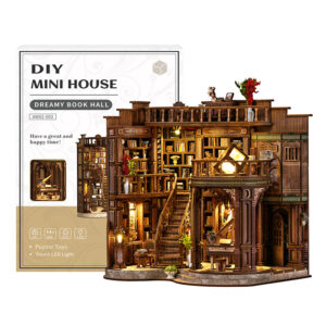 Dreamy Library DIY Miniature House 3D Book Nook Kit